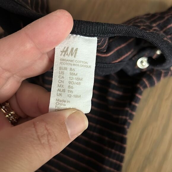 H&M stripe long sleeve tops 18M - Picture 7 of 7